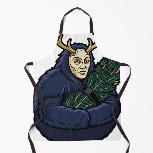 Item preview, Perchten with an Evergreen & Iron Bough - Gothmas Dark Christmas Emblem designed and sold by IllumeInk.