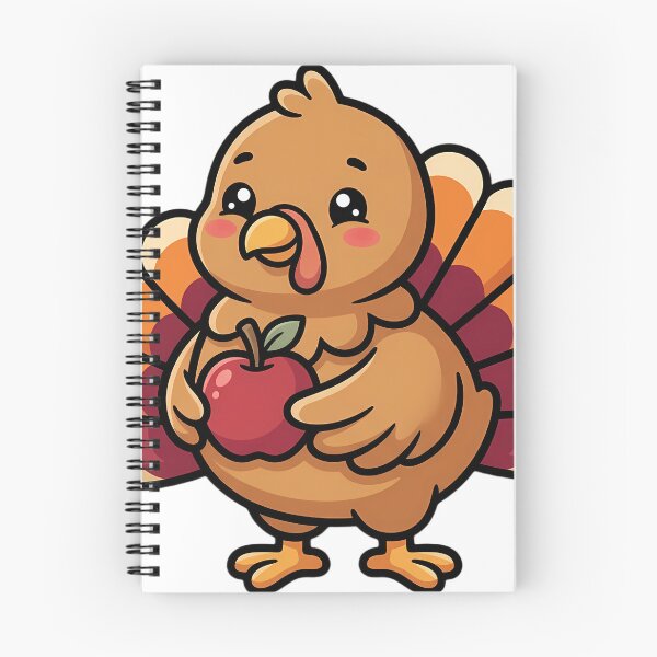 Item preview, Cute Kawaii Turkey Holding a Red Apple in its Wing designed and sold by pumsquare.
