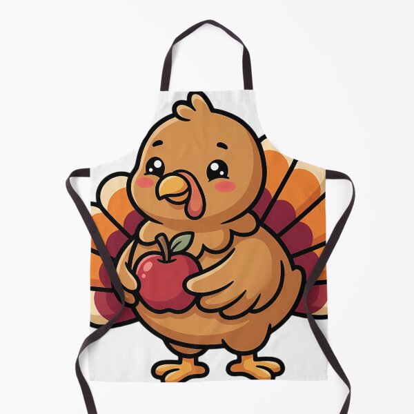 Item preview, Cute Kawaii Turkey Holding a Red Apple in its Wing designed and sold by pumsquare.