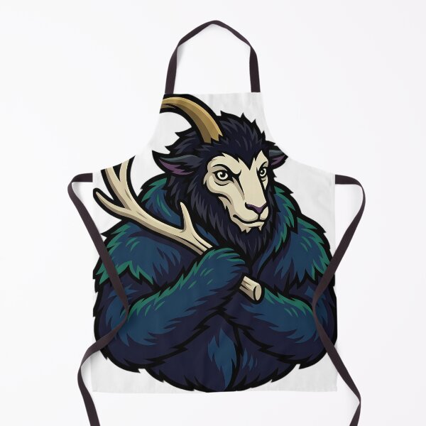 Artikelvorschau, Krampus mit dickem, abgeworfenem Geweih – düsteres Gothmas-Weihnachtsemblem entworfen und verkauft von IllumeInk.