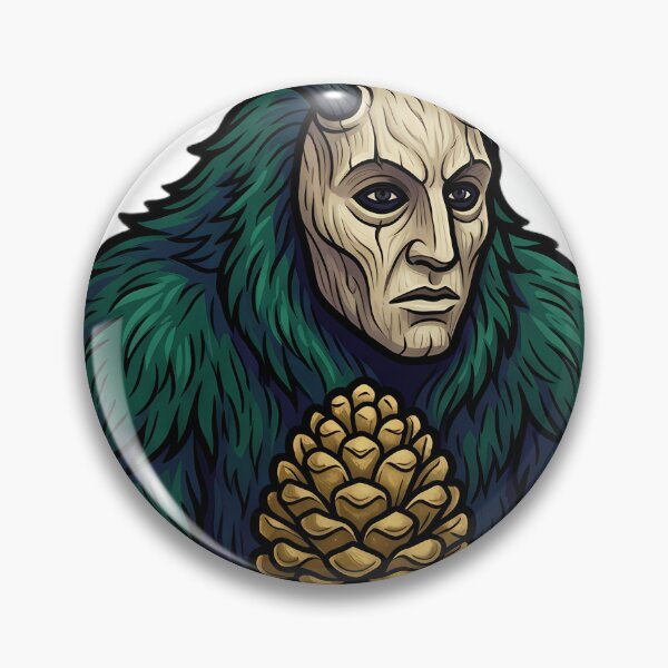 Item preview, Perchten with a Gilded Pinecone - Gothmas Dark Christmas Emblem designed and sold by IllumeInk.