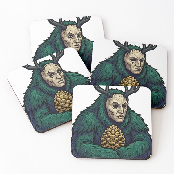 Item preview, Perchten with a Gilded Pinecone - Gothmas Dark Christmas Emblem designed and sold by IllumeInk.