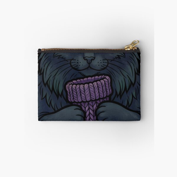 Item preview, Yule Cat with a Chunky Knitted Stocking - Dark Christmas Emblem designed and sold by IllumeInk.