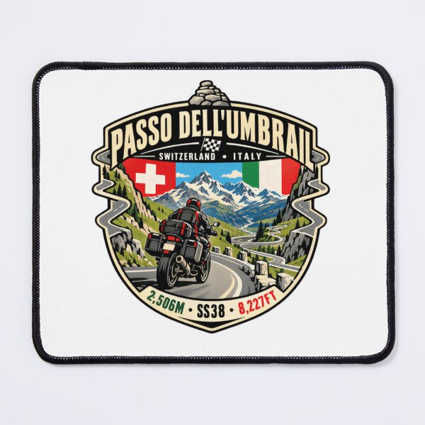 Item preview, Passo Dell'Umbrail Motorcycle Adventure Switzerland Italy Rider designed and sold by RetroMini2026.
