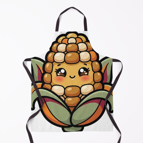 Item preview, Kawaii Harvest Corn Cob with a Sweet Happy Face designed and sold by pumsquare.