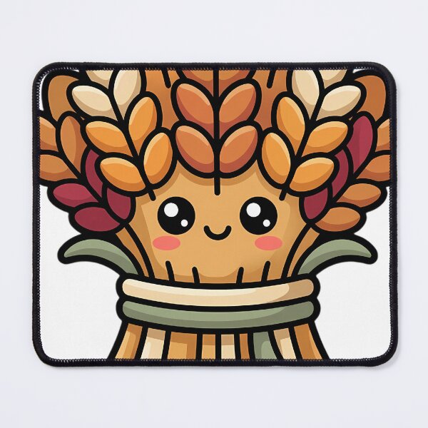 Item preview, Kawaii Wheat Sheaf with a Sweet Happy Face - Happy Harvest designed and sold by pumsquare.