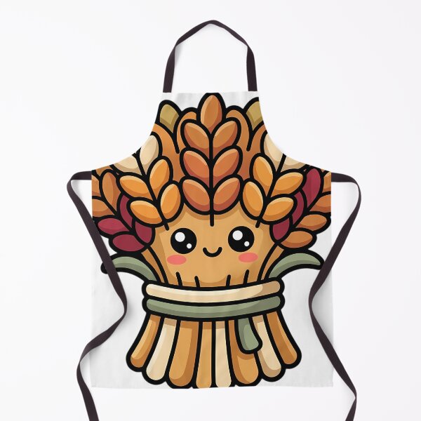 Item preview, Kawaii Wheat Sheaf with a Sweet Happy Face - Happy Harvest designed and sold by pumsquare.