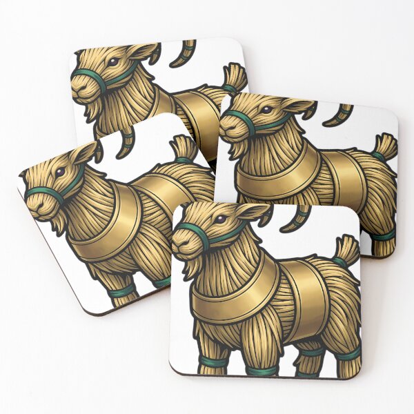 Item preview, Yule Goat with a Wide Gold Band - Dark Winter Emblem designed and sold by IllumeInk.