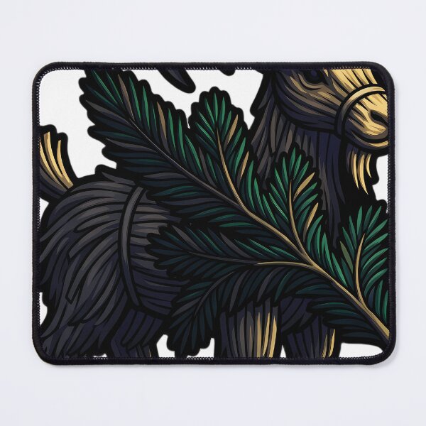 Item preview, Yule Goat with a Thick Fir Bough - Dark Winter Emblem designed and sold by IllumeInk.