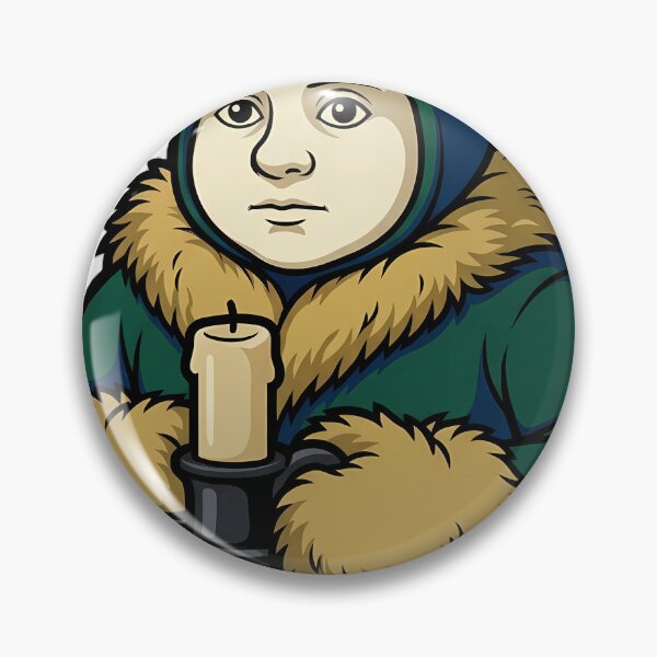 Item preview, Yule Lad with a Thick Tallow Candle - Dark Christmas Emblem designed and sold by IllumeInk.