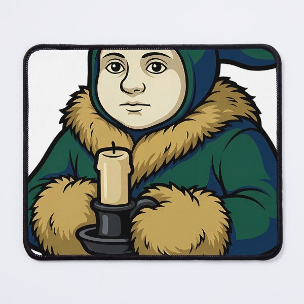 Item preview, Yule Lad with a Thick Tallow Candle - Dark Christmas Emblem designed and sold by IllumeInk.