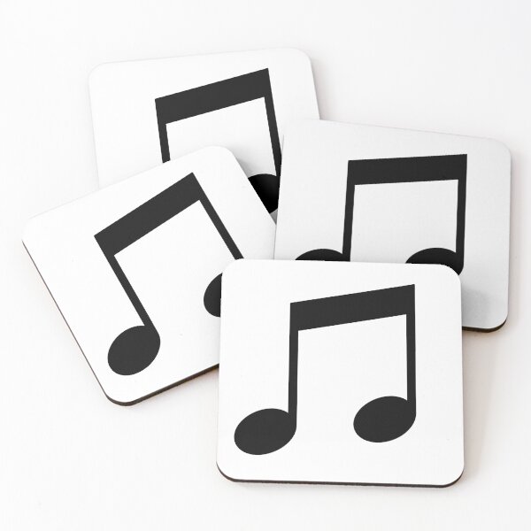 Artikelvorschau, Musiknoten – Minimalistische, schwarz gebalkente Achtelnoten für Musikliebhaber entworfen und verkauft von lematworks.