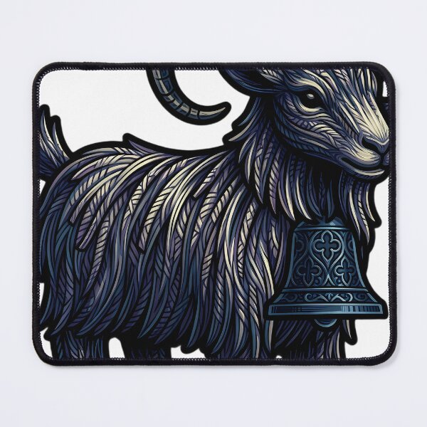Item preview, Yule Goat with a Heavy Iron Bell - Dark Winter Emblem designed and sold by IllumeInk.