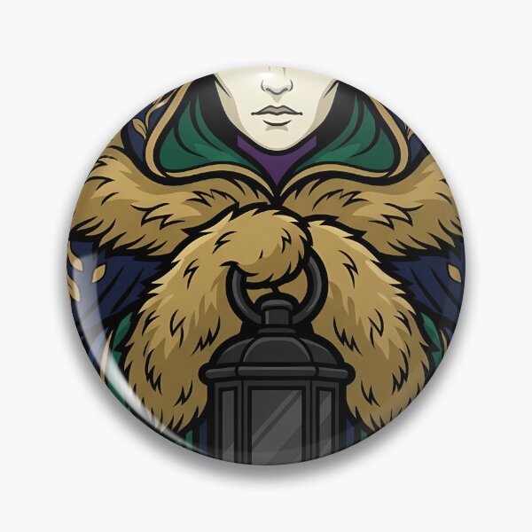 Item preview, Winter Witch with an Opaque Lantern - Black Christmas Emblem designed and sold by IllumeInk.