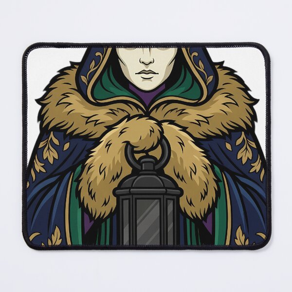 Item preview, Winter Witch with an Opaque Lantern - Black Christmas Emblem designed and sold by IllumeInk.