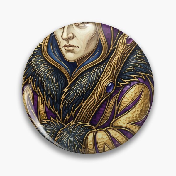 Item preview, Winter Witch with a Thick Gnarled Staff - Black Christmas Emblem designed and sold by IllumeInk.