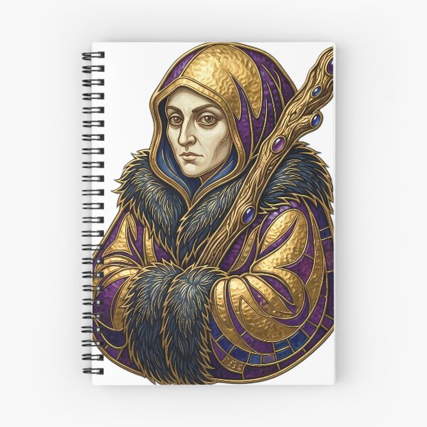 Item preview, Winter Witch with a Thick Gnarled Staff - Black Christmas Emblem designed and sold by IllumeInk.
