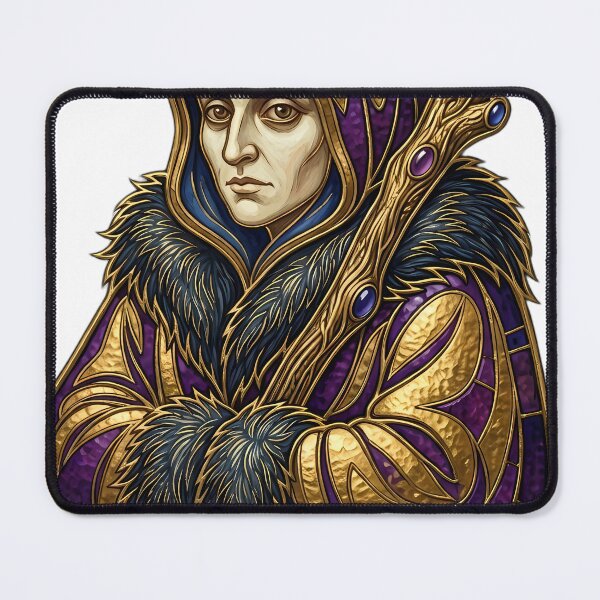 Item preview, Winter Witch with a Thick Gnarled Staff - Black Christmas Emblem designed and sold by IllumeInk.