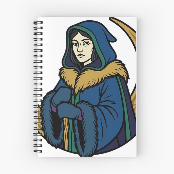 Item preview, Winter Witch with a Gold Crescent Moon - Cold Moon Emblem designed and sold by IllumeInk.