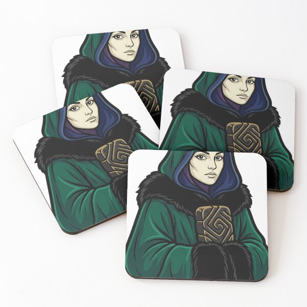 Item preview, Winter Witch with a Carved Black Stone - Black Christmas Emblem designed and sold by IllumeInk.