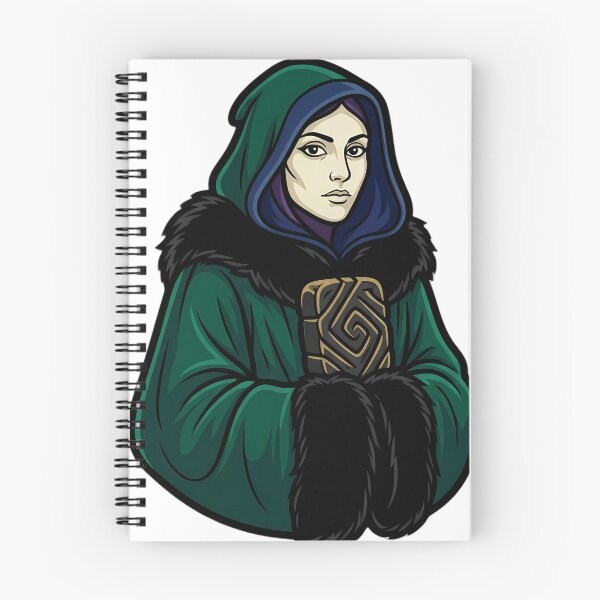 Item preview, Winter Witch with a Carved Black Stone - Black Christmas Emblem designed and sold by IllumeInk.