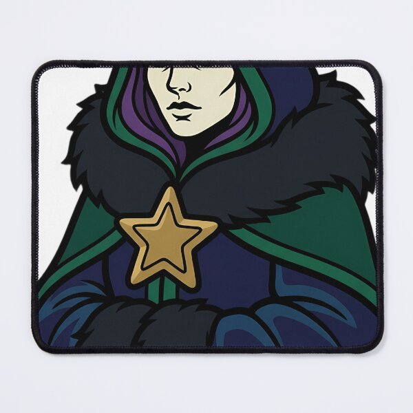Item preview, Winter Witch with a Gold Star Emblem - Black Christmas Emblem designed and sold by IllumeInk.