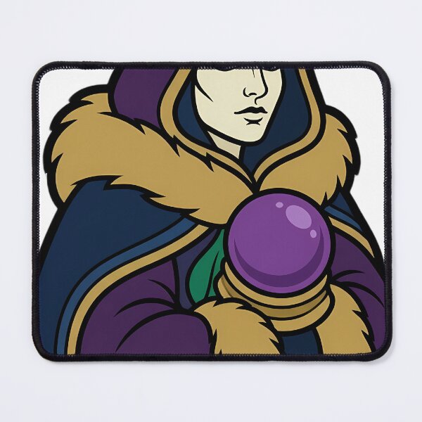 Item preview, Winter Witch with an Opaque Crystal Orb - Black Christmas Emblem designed and sold by IllumeInk.