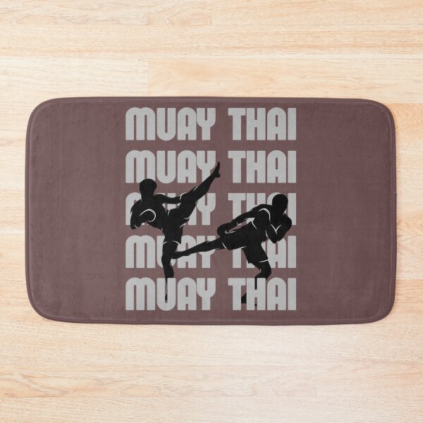 Item preview, Muay Thai Fighters Silhouette Bold Typography designed and sold by PodunkClothing.