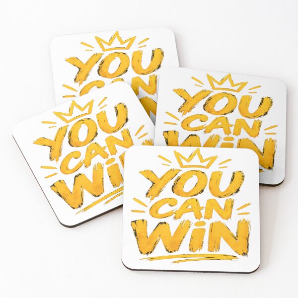 Item preview, You Can Win – Bold Motivational Self Belief Quote designed and sold by Lovestickerco.