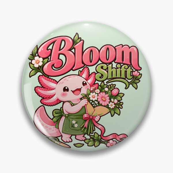 Item preview, Bloom Shift – Cute Axolotl Florist Flower Shop Design designed and sold by HH Design House.