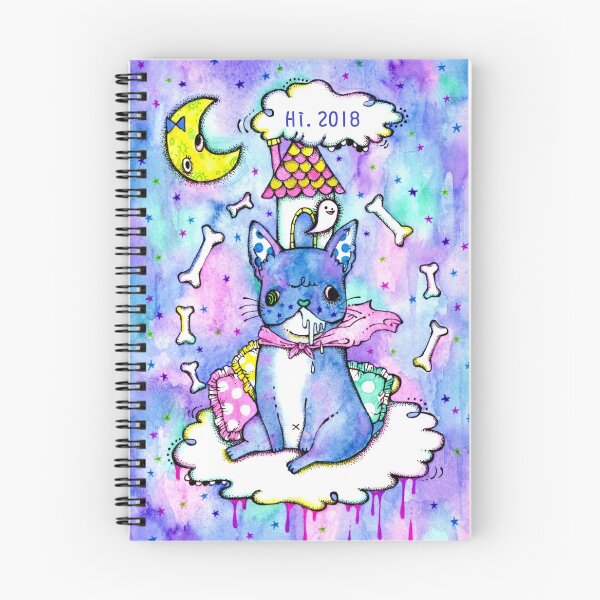 Item preview, Surreal Pastel Goth Watercolor Zombie Dog Cloud Art designed and sold by Hawel-3lih.