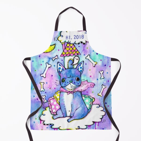 Item preview, Surreal Pastel Goth Watercolor Zombie Dog Cloud Art designed and sold by Hawel-3lih.