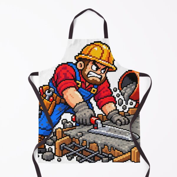 Item preview, Trabajador de hormigón pixelado designed and sold by TOMSZE.