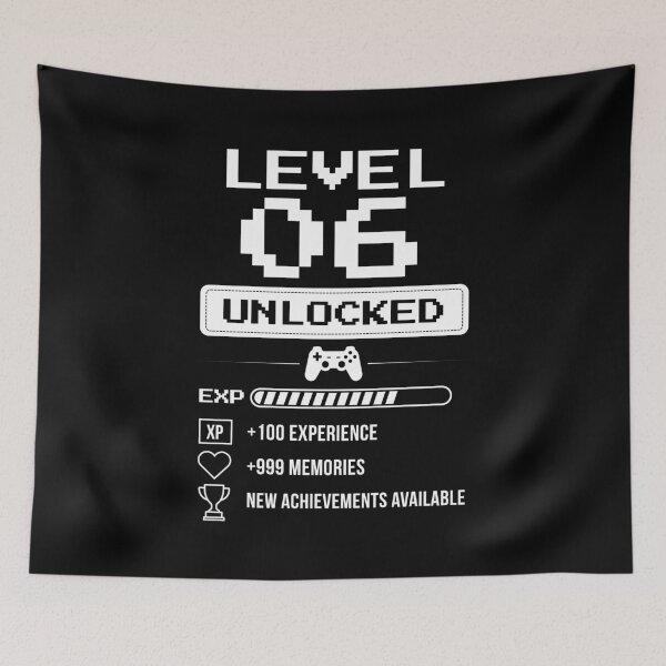 Item preview, Level 6 Unlocked birthday gift designed and sold by NumbersFort.