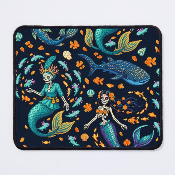 Item preview, Sirenas de Cempasúchil — Marigold Mermaid Pattern designed and sold by PixelBrujeria.