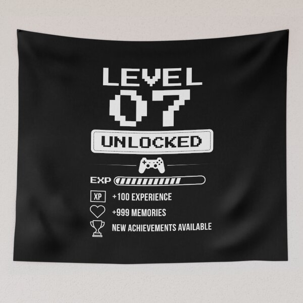 Item preview, Level 7 Unlocked birthday gift designed and sold by NumbersFort.