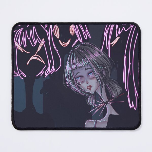 Item preview, Moody Anime Girl Neon Shadow Demons Dark Grunge Art designed and sold by Jojderyalees.