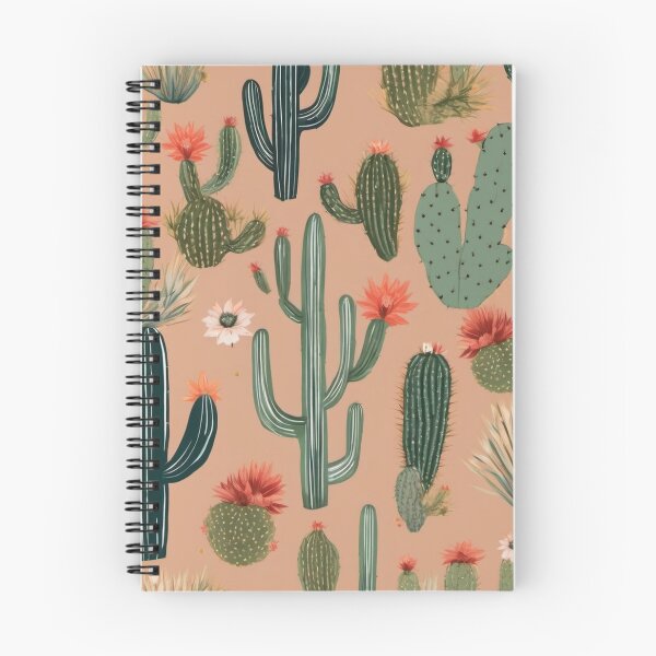 Aperçu de l'œuvre Desert with Cacti - Seamless Botanical Pattern créée et vendue par Hidamari's SHOP.