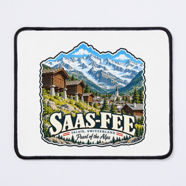 Item preview, Saas-Fee Valais Switzerland Pearl Of The Alps Ski Resort Travel Vacation designed and sold by NeedForParks.