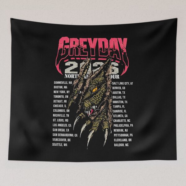 Artikelvorschau, Grey Day Tour 2026, Suicideboys GreyDay, Suicideboys Konzert, Rap-Tour-Grafik, Underground Hip Hop 2 entworfen und verkauft von JasHeVANas.