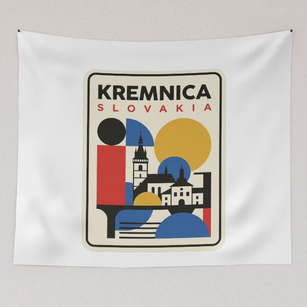 Item preview, Retro Kremnica Bauhaus Geometric Skyline designed and sold by k3rstman1.