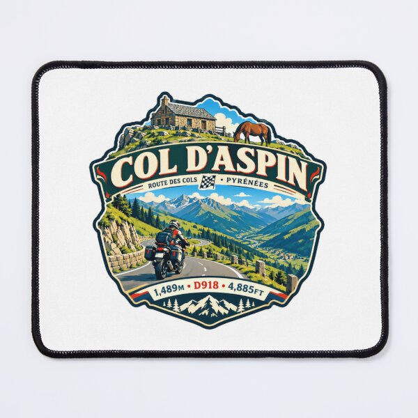 Item preview, Col D'Aspin Pyrenees Mountain Pass Cycling Motorcycling Route Des Cols designed and sold by NeedForParks.