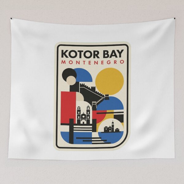 Item preview, Retro Kotor Bay Bauhaus Geometric Skyline designed and sold by k3rstman1.