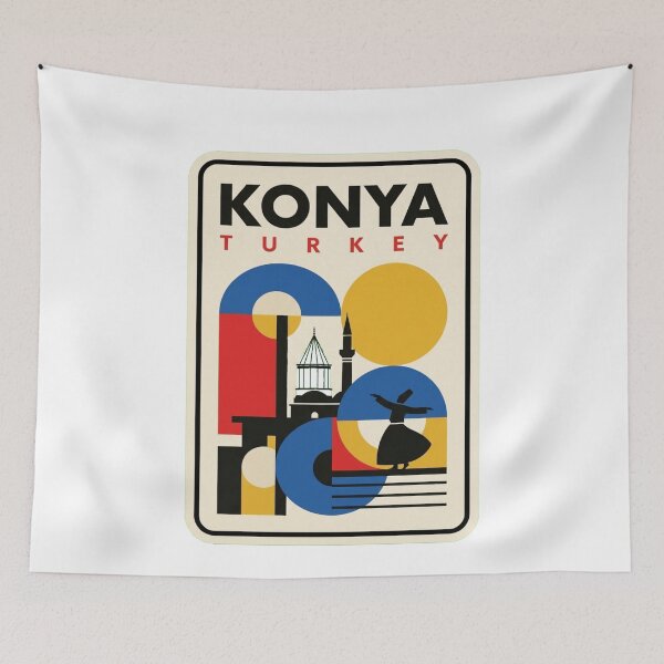Item preview, Retro Konya Bauhaus Geometric Skyline designed and sold by k3rstman1.
