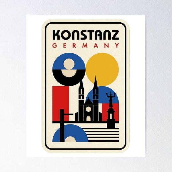 Aperçu de l'œuvre Horizon géométrique rétro du Bauhaus de Constance créée et vendue par k3rstman1.