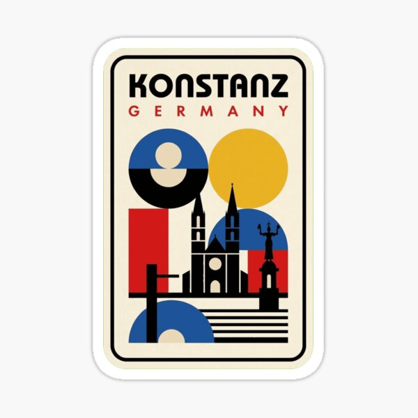 Item preview, Retro Konstanz Bauhaus Geometric Skyline designed and sold by k3rstman1.