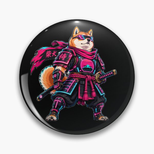 Artikelvorschau, Cyberpunk Samurai Shiba Inu Neon Doge entworfen und verkauft von ValhallaHub.
