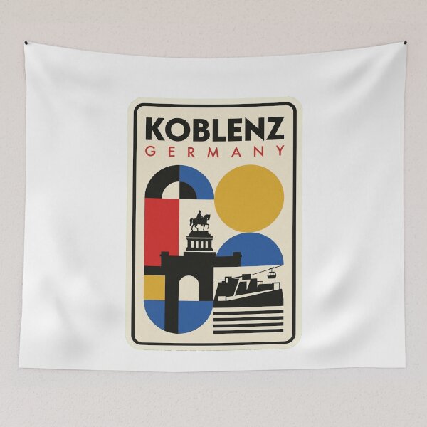 Item preview, Retro Koblenz Bauhaus Geometric Skyline designed and sold by k3rstman1.