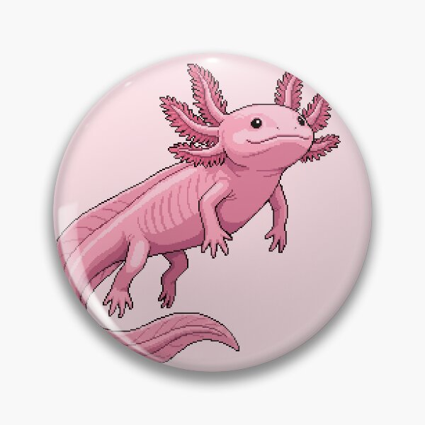 Artikelvorschau, Pink Axolotl – Niedlicher Salamander-Aufkleber im Pixel-Art-Stil entworfen und verkauft von PixelBrujeria.