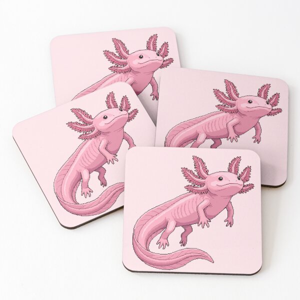 Item preview, Pink Axolotl — Cute Pixel Art Salamander Sticker designed and sold by PixelBrujeria.